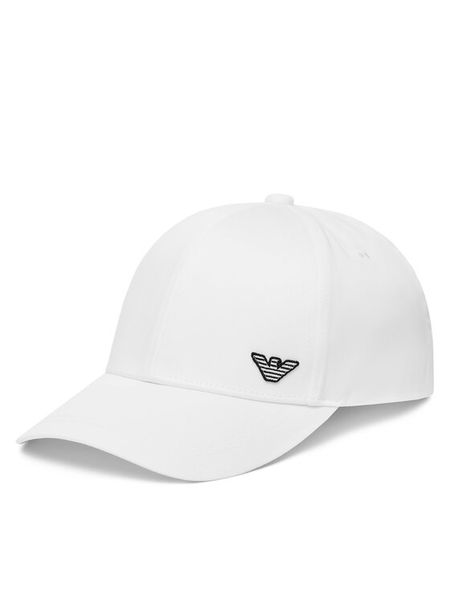 Emporio Armani Czapka z daszkiem EX000004 AF12603 U0011 Biały. Białe czapki męskie Emporio Armani, bez wzorów, z bawełny. Za 189.99 zł.