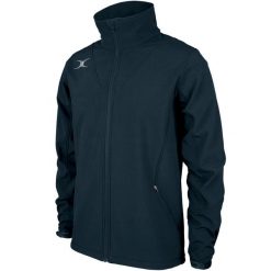 Kurtka Gilbert Pro Soft Shell Full Zip. Niebieskie kurtki męskie Gilbert, bez wzorów, z dresówki, sportowe, bez ramiączek, bez kaptura. Za 501.50 zł.