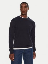 Tommy Hilfiger Sweter MW0MW36347 Granatowy Regular Fit. Niebieskie kardigany męskie Tommy Hilfiger, m, bez wzorów, z bawełny, bez ramiączek. Za 409.99 zł.