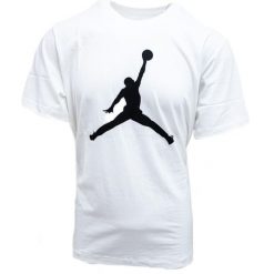 T-shirt męski do koszykówki Nike Jordan Jumpman biały. Białe t-shirty sportowe męskie Nike, m, bez wzorów, sportowe, bez ramiączek. Za 203.00 zł.