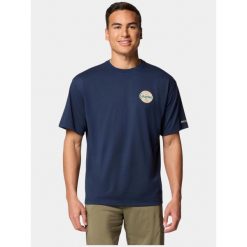 Koszulka sportowa męska Columbia Cedar Trail Graphic. Niebieskie t-shirty sportowe męskie Columbia, m, bez wzorów, sportowe, bez ramiączek. W wyprzedaży za 114.50 zł.