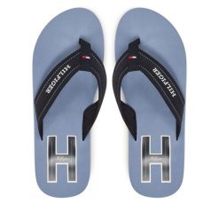 Japonki Tommy Hilfiger. Niebieskie klapki i japonki męskie Tommy Hilfiger, bez wzorów. Za 119.99 zł.