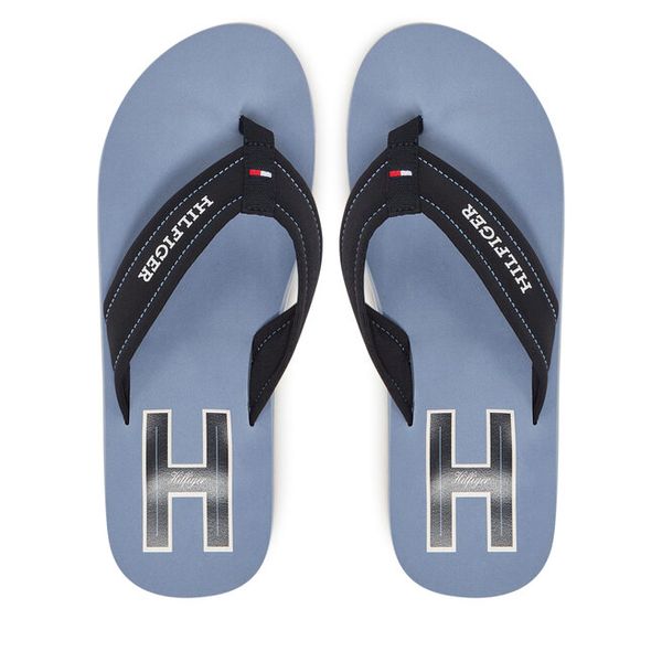 Japonki Tommy Hilfiger. Niebieskie klapki i japonki męskie Tommy Hilfiger, bez wzorów. Za 119.99 zł.