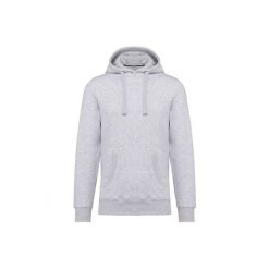 Bluza z kapturem Kariban. Białe bluzy nierozpinane męskie KARIBAN, m, bez wzorów, bez ramiączek, z kapturem. Za 193.50 zł.