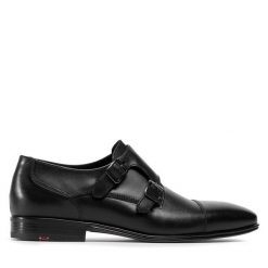 Półbuty Lloyd. Czarne eleganckie półbuty męskie Lloyd, wizytowe, bez obcasa, bez zapięcia. Za 479.99 zł.
