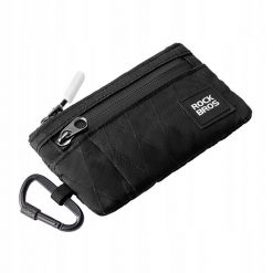 Portfel Rockbros Outdoor z Karabińczykiem - Wytrzymały Ultralekki 0,13l. Czarne portfele męskie ROCKBROS, bez wzorów. Za 49.99 zł.