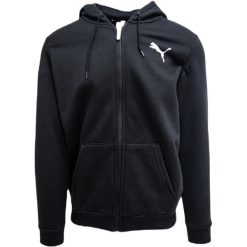 Bluza z kapturem zapinana na zamek błyskawiczny Puma Essentail Logo. Białe bluzy rozpinane męskie Puma, s, bez wzorów, z polaru, sportowe, bez ramiączek, z kapturem. W wyprzedaży za 223.85 zł.