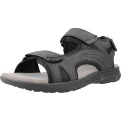 Sandały GEOX U SPHERICA EC5 Czarny. Czarne sandały męskie Geox, z syntetyku, bez zapięcia. Za 290.99 zł.