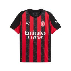 Koszulka domowa AC Milan 2025/26. Czerwone t-shirty sportowe męskie Puma, s, bez wzorów, z jersey, sportowe, bez ramiączek. Za 429.99 zł.