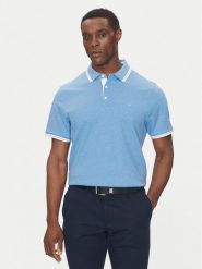 Michael Kors Polo CS2512720B Niebieski Regular Fit. Niebieskie koszulki polo męskie Michael Kors, l, bez wzorów, z bawełny, bez kołnierzyka, bez ramiączek. Za 269.99 zł.