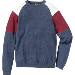 Sweter Regular Fit bonprix niebieski indygo - czerwony. Swetry męskie marki bonprix. Za 37.99 zł.