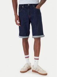 Tommy Jeans Szorty jeansowe Ronnie DM0DM23067 Granatowy Regular Fit. Niebieskie szorty męskie Tommy Jeans, bez wzorów, z bawełny. Za 289.99 zł.