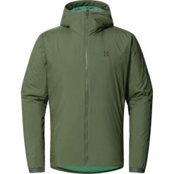 Kurtka ocieplana męska Mimic Alert Hood. Zielone kurtki męskie Haglöfs, m, bez wzorów, sportowe, bez ramiączek, bez kaptura. Za 990.00 zł.