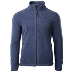 Polar męski Hi-Tec Henis - granatowy, Rozmiar L. Niebieskie bluzy z polaru męskie Hi-tec, l, bez wzorów, z materiału, bez ramiączek, bez kaptura. Za 104.99 zł.