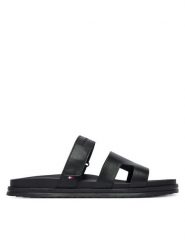Tommy Hilfiger Klapki Adjustable Premium Lth Sandal FM0FM05773 Czarny. Czarne klapki i japonki męskie Tommy Hilfiger, bez wzorów, ze skóry. Za 409.99 zł.