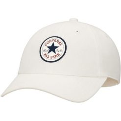 Czapka Converse All Star Patch Baseball Hat, Dla obu płci. Białe czapki męskie Converse, bez wzorów, z poliesteru, retro. Za 190.00 zł.