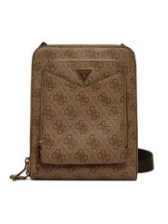 Guess Saszetka HMSILO P5109 Beżowy. Brązowe saszetki męskie Guess, z aplikacjami, ze skóry. Za 239.99 zł.