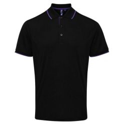 Męska Koszulka Polo Coolchecker Contrast. Czarne koszulki polo męskie PREMIER, m, bez wzorów, bez kołnierzyka, bez ramiączek. Za 85.99 zł.