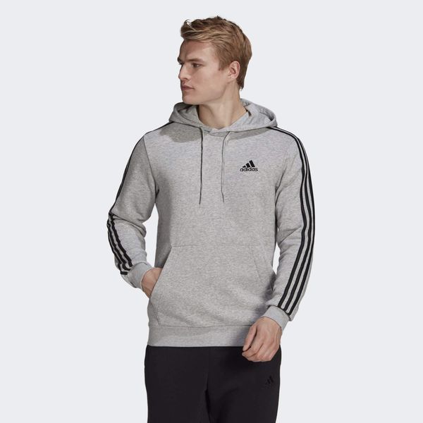Bluza z kapturem adidas Essentials Fleece, Mężczyźni. Czarne bluzy nierozpinane męskie ADIDAS, m, bez wzorów, z kapturem. Za 203.00 zł.