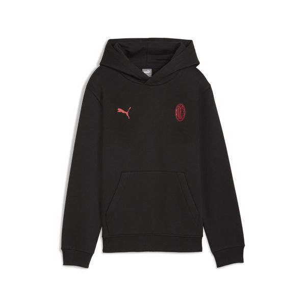 Młodzieżowa bluza z kapturem AC Milan FtblEssentials PUMA. Czarna bluzy nierozpinane męskie Puma, m, bez wzorów, młodzieżowe, bez ramiączek, z kapturem. Za 239.00 zł.