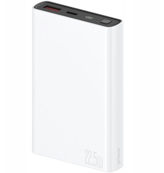 Mocny Powerbank Podróżny 2w1 10000mah 22.5w Usb Usb-a + Usb-c Type-c Proove / Pbf122120002 / Hyper Flux Plus / Biały. Białe powerbanki PROOVE. Za 99.99 zł.