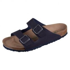 Klapki męskie Birkenstock Arizona. Czarne klapki i japonki męskie Birkenstock, bez wzorów, z materiału. Za 579.00 zł.