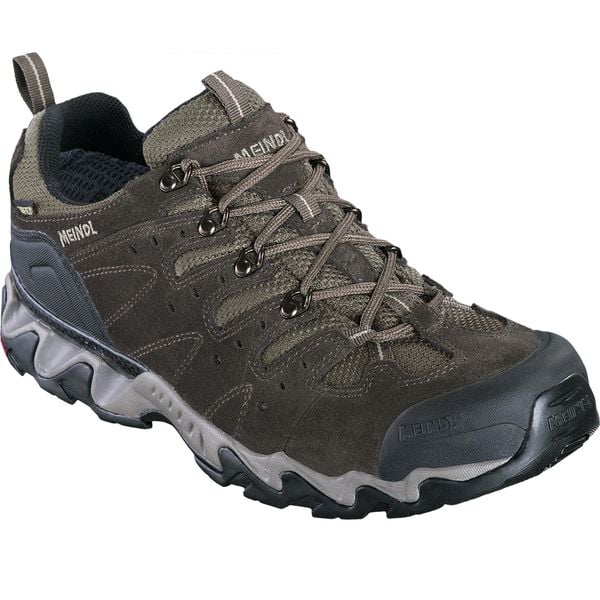 Buty trekkingowe Meindl Portland GTX. Brązowe buty trekkingowe męskie Meindl, bez wzorów, sportowe, bez obcasa, bez zapięcia. Za 948.00 zł.