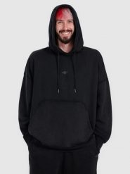 4F Bluza dresowa oversize nierozpinana z kapturem męska 4F x Tomasz Fornal - szara S. Szare bluzy z kapturem męskie 4f, m, z aplikacjami, z dresówki, z kapturem. Za 249.99 zł.