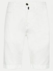 Pierre Cardin Szorty materiałowe 34770/000/5002 Biały Modern Fit. Białe szorty męskie Pierre Cardin, bez wzorów, z bawełny. Za 209.99 zł.