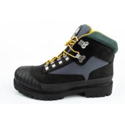 Buty trekkingowe męskie Timberland TB0A5QCZ001. Czarne buty trekkingowe męskie Timberland, bez wzorów, z materiału, za kostkę, bez zapięcia, trekkingowe. Za 693.00 zł.