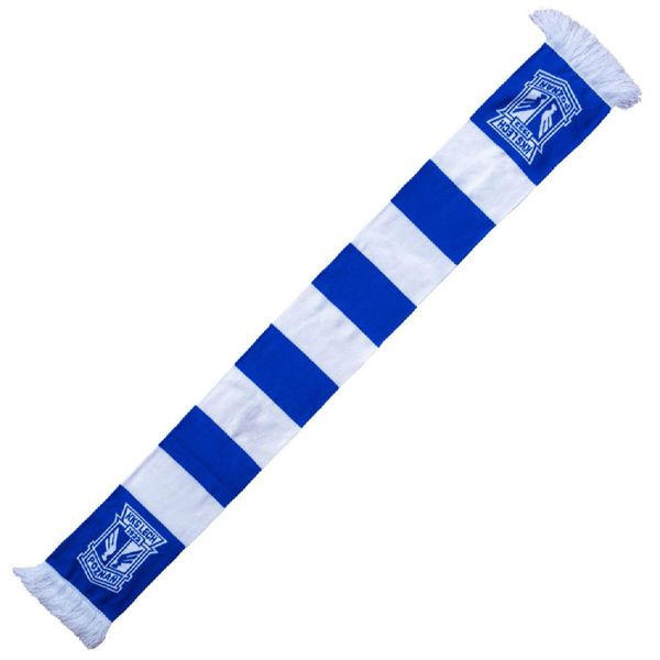 SZALIK PASY NIEBIESKO-BIAŁE Lech Poznań. Białe szaliki męskie KKS LECH POZNAŃ, bez wzorów, sportowe. Za 49.99 zł.