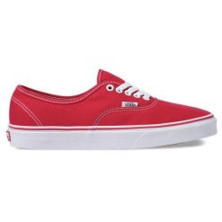 Buty do chodzenia dla dorosłych Vans Authentic trampki. Czerwone trampki męskie Vans, bez wzorów, casualowe, bez zapięcia. Za 317.25 zł.