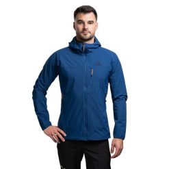Kurtka softshell męska Echo Hooded. Niebieskie kurtki softshell męskie MOUNTAIN EQUIPMENT, l, bez wzorów, z softshellu, bez kaptura, trekkingowe. Za 749.99 zł.
