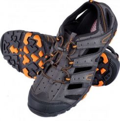 Buty trekkingowe męskie Lahti Pro SANDAŁY TREKKINGOWE PU/DZIANINA SZAR.-CZAR.-POM., "45",LAHTI. Sandały męskie Lahti Pro, z dzianiny, bez zapięcia. Za 137.67 zł.
