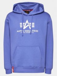 Alpha Industries Bluza Basic 178312 Fioletowy Regular Fit. Fioletowe bluzy nierozpinane męskie Alpha Industries, m, bez wzorów, z bawełny, bez ramiączek, bez kaptura. Za 179.99 zł.