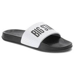 Czarne Klapki Big Star Męskie Buty Na Lato. Białe klapki i japonki męskie Big Star, bez wzorów. Za 59.99 zł.