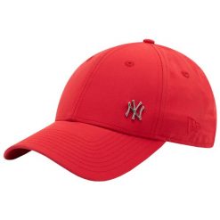 Czapka z daszkiem New Era MLB New York Yankees. Czerwone czapki męskie New Era, bez wzorów, sportowe. Za 99.99 zł.