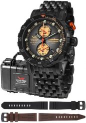 Zegarek męski Vostok Europe VK61-571C611B czarny. Czarne zegarki męskie Vostok Europe. Za 6,762.66 zł.