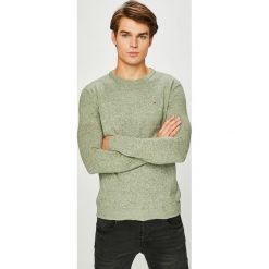Hilfiger Denim - Sweter. Szare swetry męskie Hilfiger Denim, z bawełny, z okrągłym kołnierzem, z krótkim rękawem. W wyprzedaży za 239.90 zł.