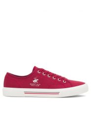 Beverly Hills Polo Club Tenisówki M-24MVS5012 Czerwony. Czerwone trampki męskie Beverly Hills Polo Club, bez wzorów, z materiału, bez zapięcia. Za 149.99 zł.
