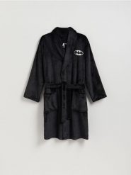 Szlafrok Batman - czarny. Czarne szlafroki męskie Reserved, l, bez wzorów, bez kaptura. Za 159.99 zł.