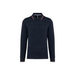 Koszulka polo pique z długim rękawem Kariban. Czerwone koszulki męskie z długim rękawem KARIBAN, m, bez wzorów, eleganckie, bez kołnierzyka, bez ramiączek. Za 151.50 zł.
