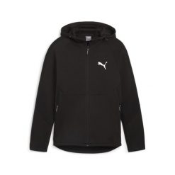 Męska rozpinana bluza EVOSTRIPE z kapturem PUMA Black. Czarne bluzy z kapturem męskie Puma, m, bez wzorów, z kapturem. Za 311.00 zł.