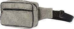 Beltimore Męska saszetka biodrówka nerka na pas regulowana skóra eko szara F48. Szare saszetki męskie Beltimore, bez wzorów, ze skóry. Za 45.00 zł.