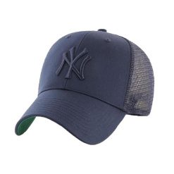 Czapka z daszkiem dla dorosłych MLB New York Yankees Branson Cap. Niebieskie czapki męskie 47 Brand, bez wzorów, z bawełny, sportowe. Za 159.00 zł.