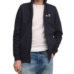 Bluza na co dzień Męska PumaKaptur Zasuwana Bawełniana Sportowa Ciepła. Niebieskie bluzy nierozpinane męskie Puma, m, bez wzorów, z bawełny, casualowe, bez ramiączek, bez kaptura. Za 188.00 zł.