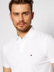 Tommy Hilfiger Polo 1985 MW0MW17770 Biały Regular Fit. Białe koszulki polo męskie Tommy Hilfiger, m, bez wzorów, z bawełny, bez kołnierzyka, bez ramiączek. Za 219.99 zł.