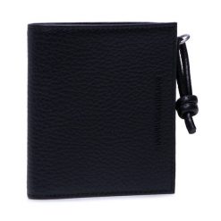 Portfel Emporio Armani. Czarne portfele męskie Emporio Armani, bez wzorów. Za 529.99 zł.
