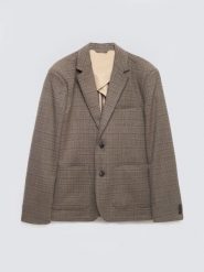 Marynarka męska z dodatkiem wełny w kratę brązowa Branson 803. Brązowe marynarki męskie Big Star, l, bez wzorów, z jeansu. Za 359.99 zł.