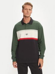Quiksilver Polo Mercury Rugby AQYKT03125 Zielony Loose Fit. Zielone koszulki polo męskie Quiksilver, l, bez wzorów, z bawełny, bez kołnierzyka, bez ramiączek. Za 129.99 zł.